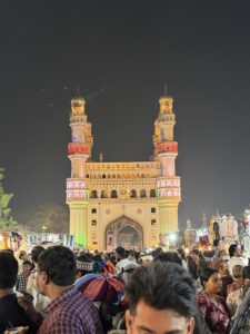 the majestic charminar illuminated for ramadan