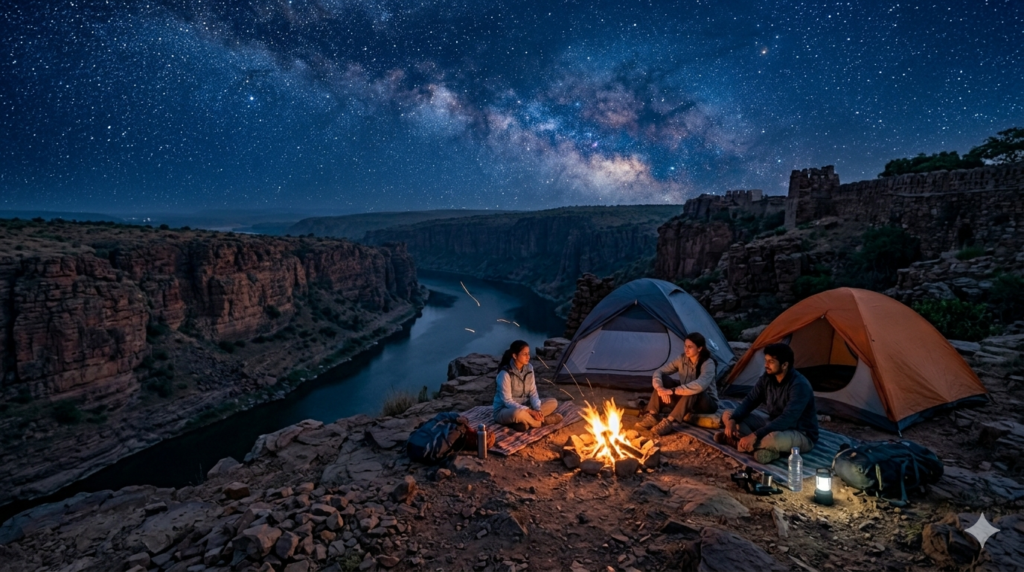 campfire -canyon in Andhra Pradesh - BlueJay Explorations