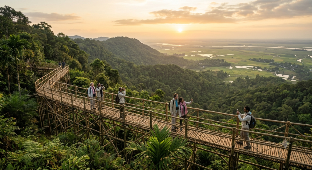  Bamboo skywalk in Mawlynnong - BlueJay Explorations