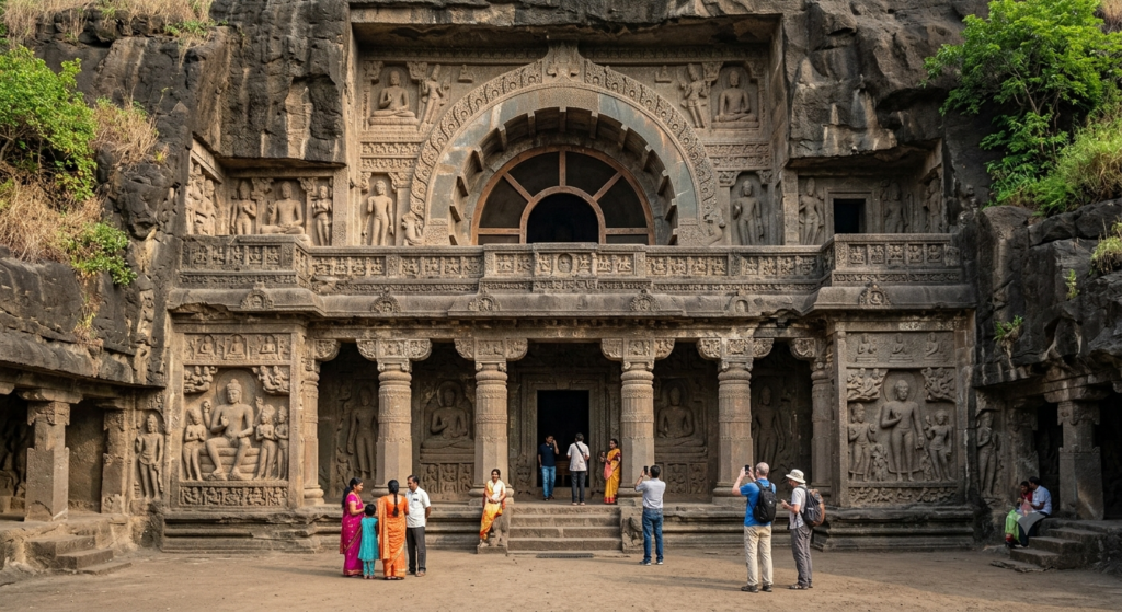 Cave 19 at Ajanta Caves - BlueJay Explorations