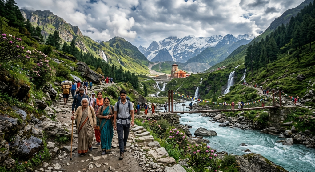 Kedarnath Temple at sunrise - BlueJay Explorations
