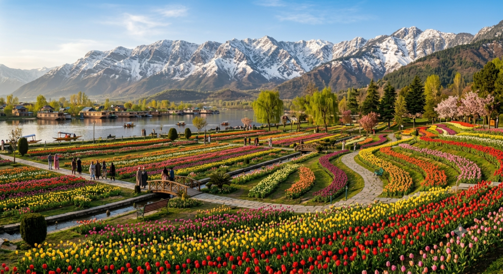 Indira Gandhi Memorial Tulip Garden in Srinagar - BlueJay Explorations