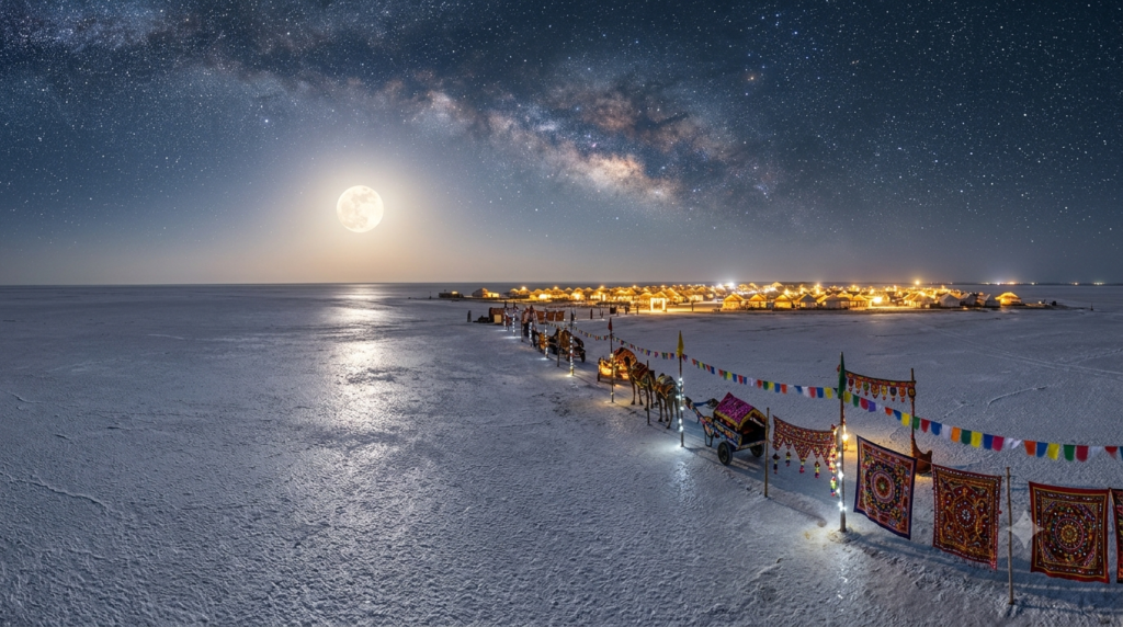 Night view of the White Rann of Kutch - BlueJay Explorations