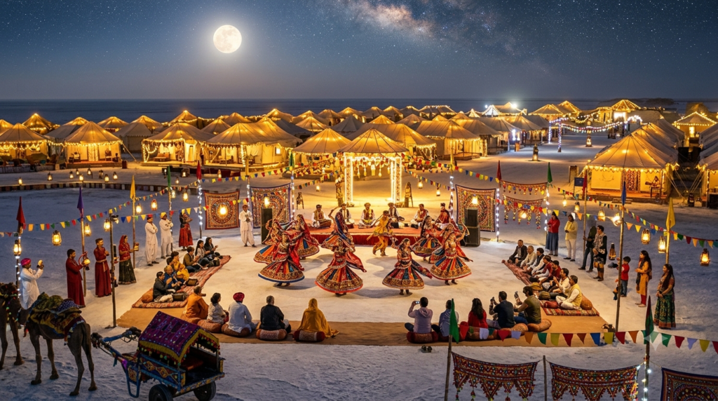 Photograph of Tent City during Rann Utsav - BlueJay Explorations
