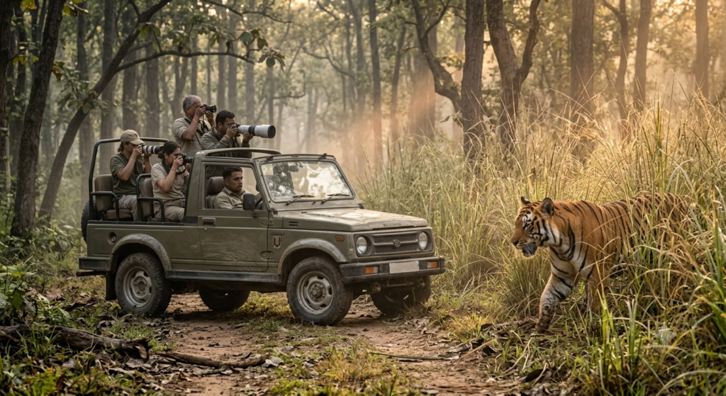 Photograph of an open safari jeep - BlueJay Explorations