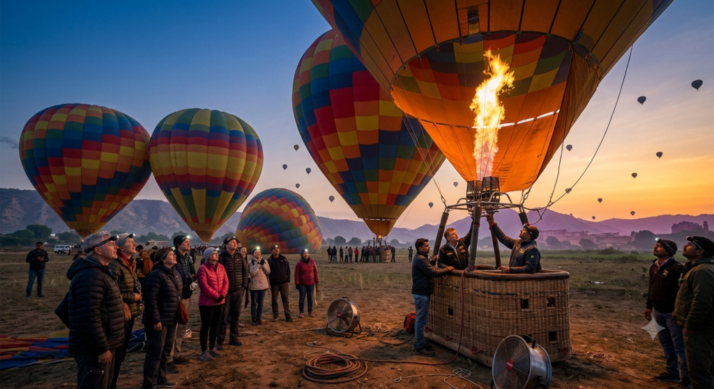 Ultra-realistic photograph of colorful hot air balloons - BlueJay Explorations