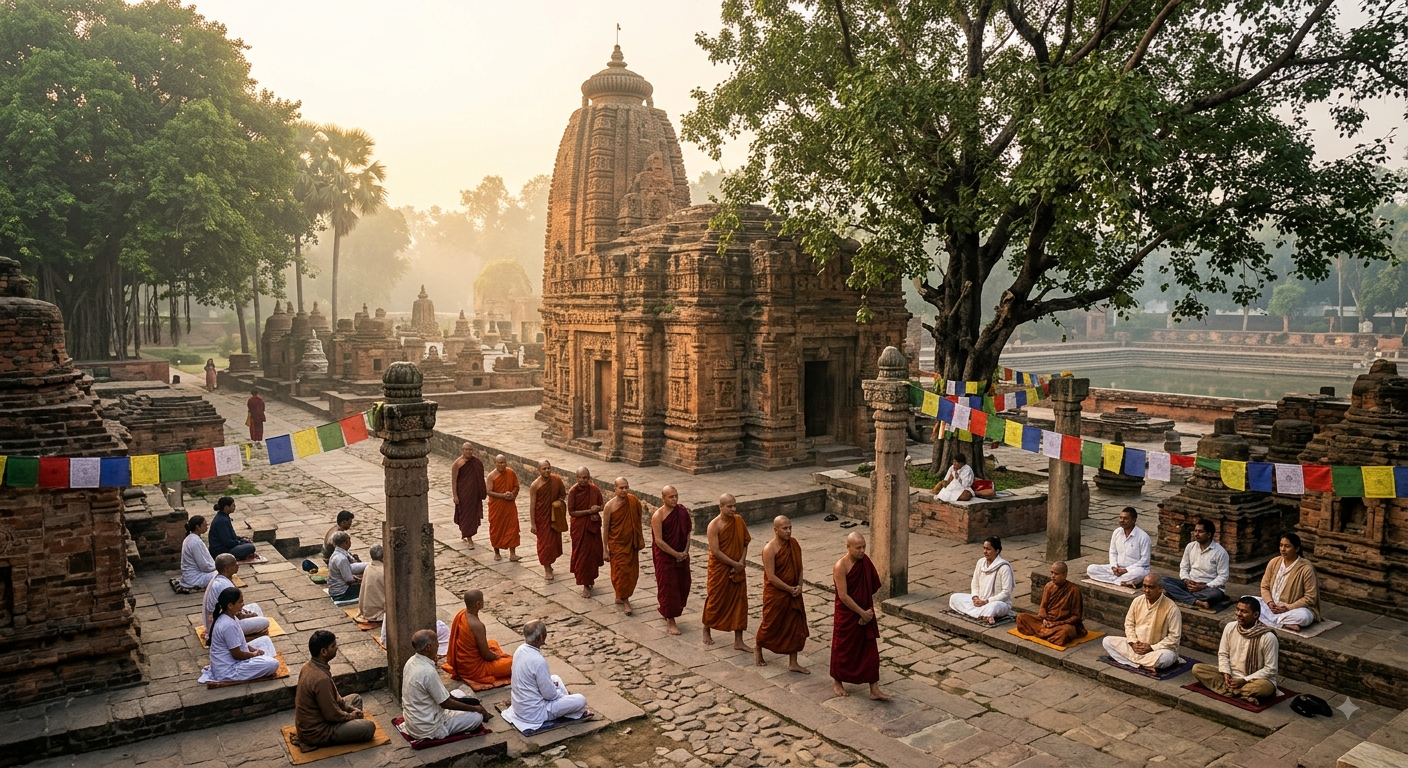 Mahabodhi Temple in Bodh Gaya, Bihar - BlueJay Explorations