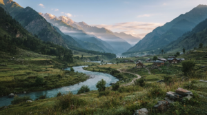 Gurez Valley surrounded by dramatic Himalayan mountains in Kashmir - BlueJay Explorations
