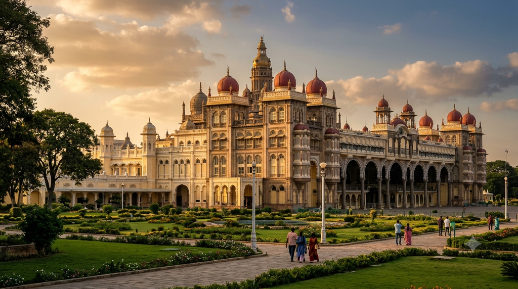 Mysore Palace representing Karnataka's royal and cultural heritage - BlueJay Explorations