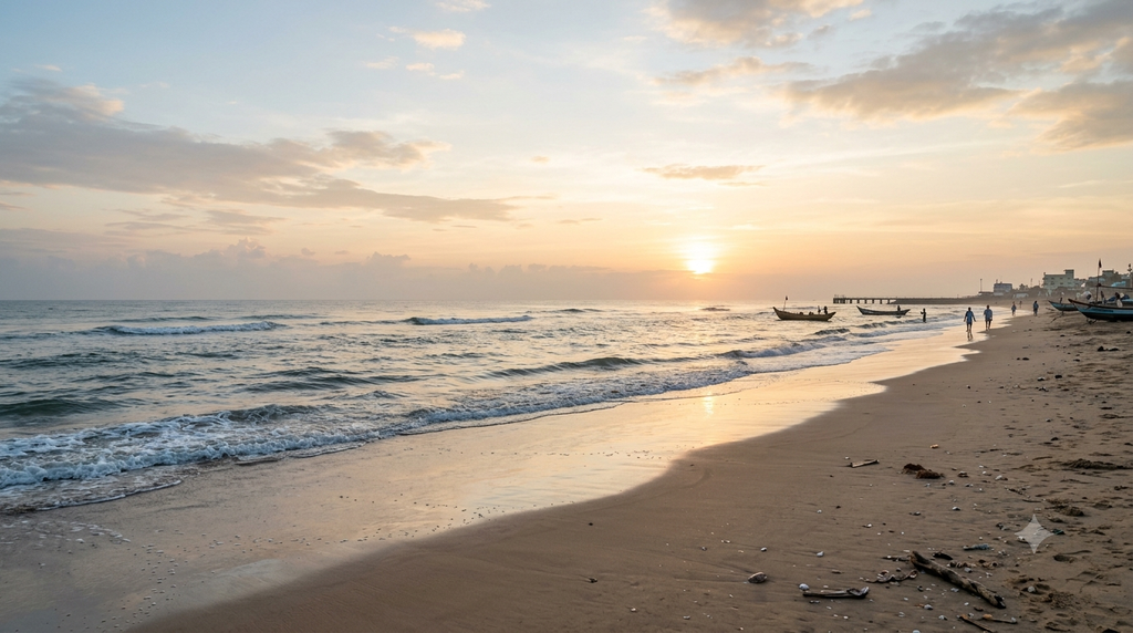 Sunrise over Puri Beach on the coast of Odisha - BlueJay Explorations