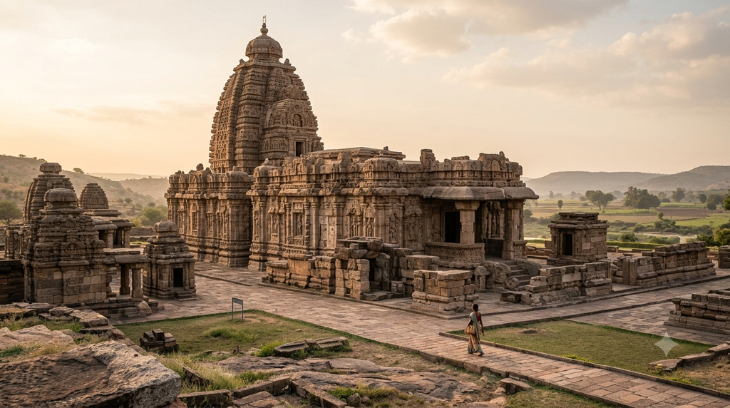 Virupaksha Temple at Pattadakal, Karnataka, showcasing Chalukyan architecture - BlueJay Explorations